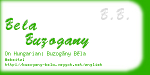 bela buzogany business card